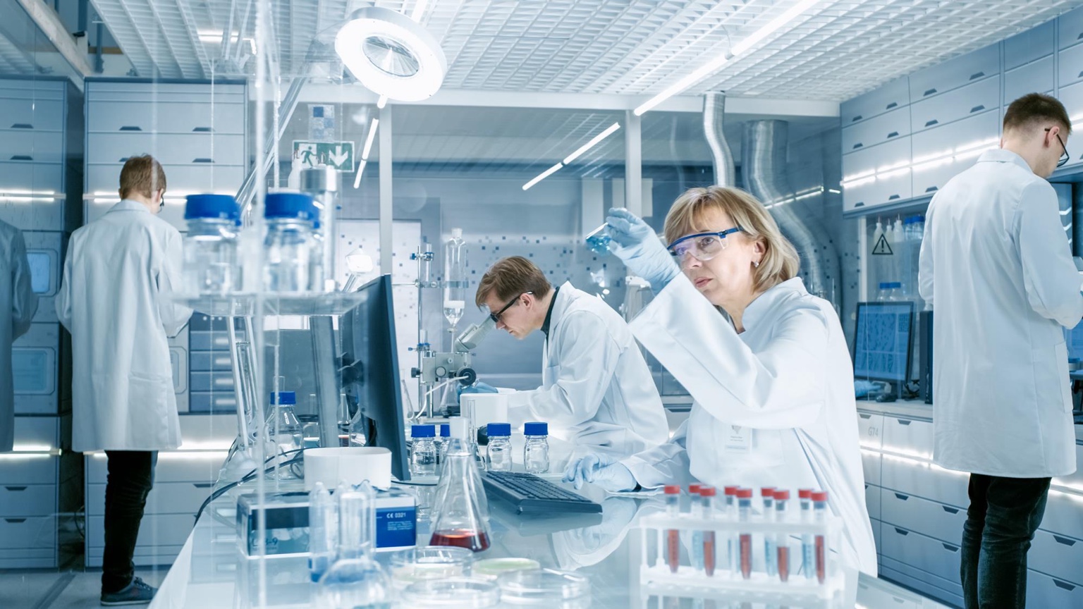 Researchers in a laboratory
